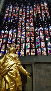 Stained glass in Duomo di Milano.