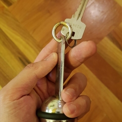 Stupid heavy key chain for a hotel room.